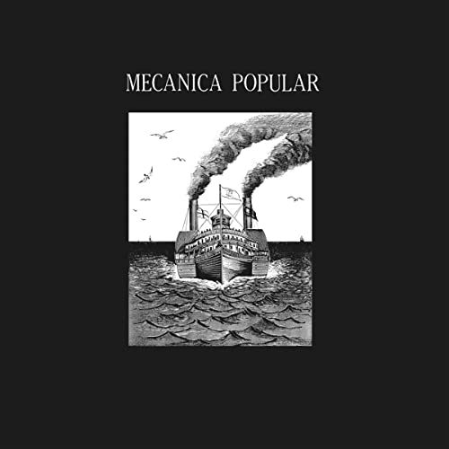 Mecanica Popular" vinyl album cover: steamboat emitting smoke over water.