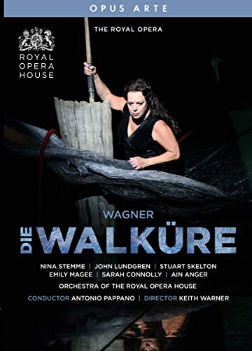 DVD cover for Wagner’s “Die Walküre” opera featuring a soprano and branches.