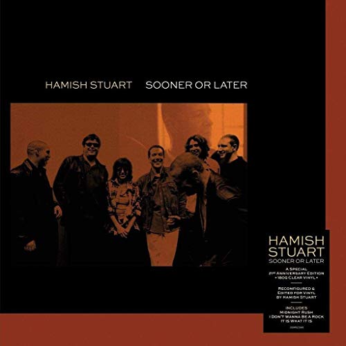 Album cover for Hamish Stuart’s “Sooner or Later” featuring a group portrait.