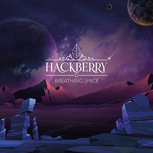 Album cover for Hackberry’s “Breathing Space” featuring a planetary landscape.