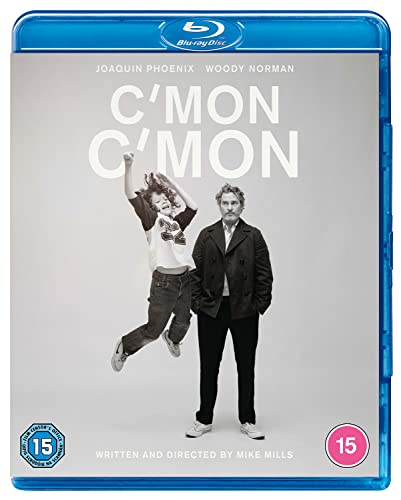 C'mon C'mon" Blu-ray cover featuring Joaquin Phoenix and a young boy.