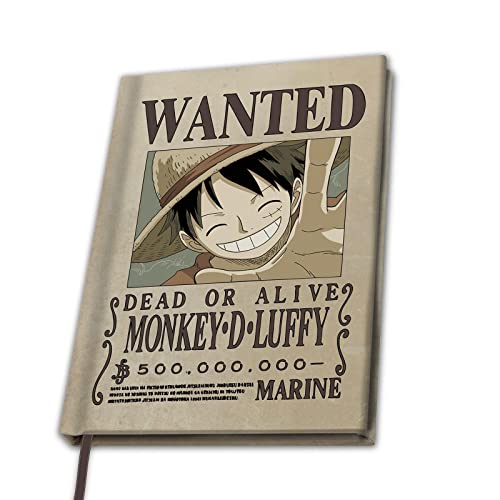 ABYstyle - One Piece A5 notebook, 180 pages, Wanted Luffy