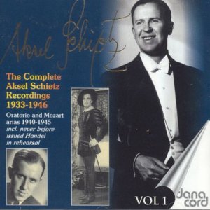 CD cover featuring Aksel Schiotz’s portrait and smaller historical images.