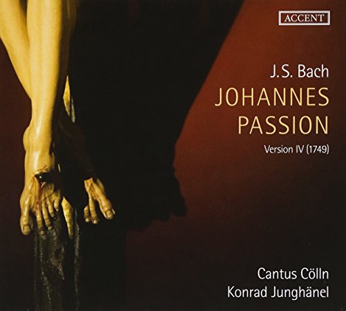 CD cover with crucifixion image and text "J.S. Bach Johannes Passion Version IV".