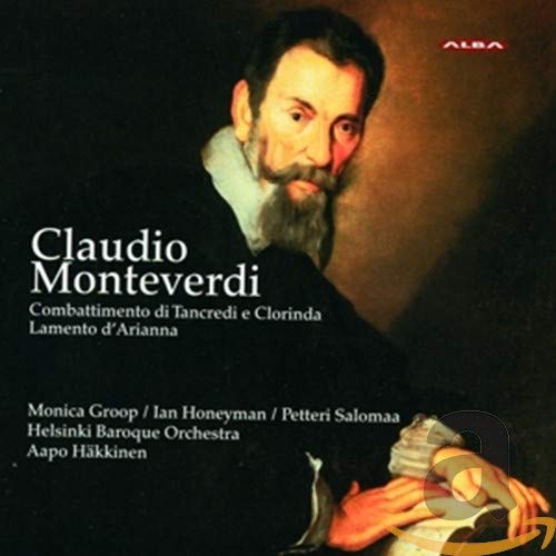 CD cover featuring a portrait of composer Claudio Monteverdi.