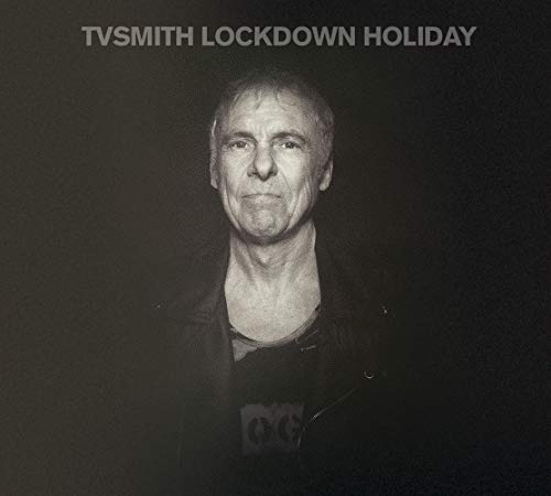 Black and white portrait of musician TV Smith, album cover.