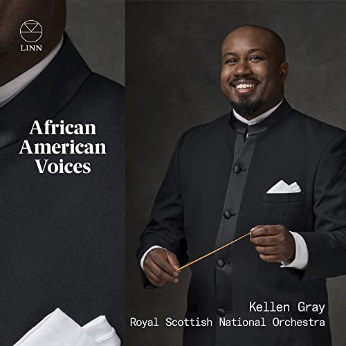 CD cover featuring conductor Kellen Gray and text "African American Voices".
