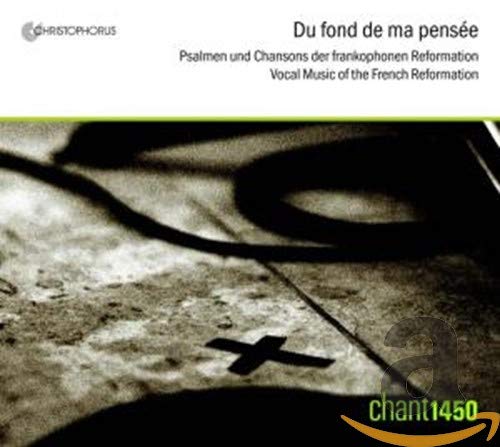 CD cover with shadow of a cross and text in French and English.