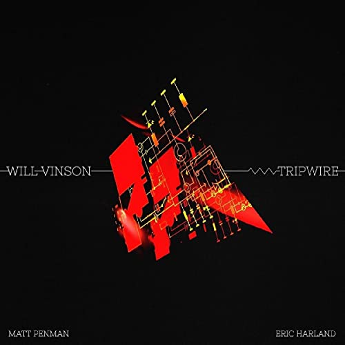Album cover for Will Vinson’s “Tripwire” featuring abstract red geometric design.