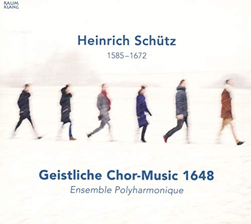 CD cover: figures walking in snow, text “Heinrich Schütz” and “1648”.
