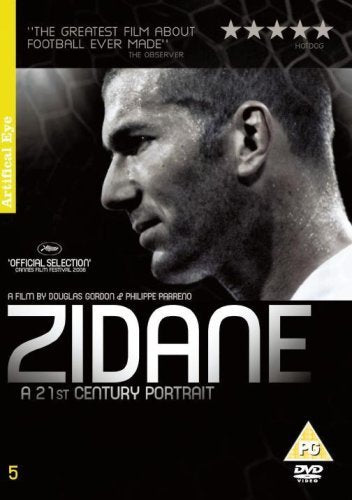 DVD cover featuring a close-up profile of Zinedine Zidane against a dark background.