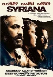 Syriana DVD cover featuring George Clooney and Matt Damon in profile.