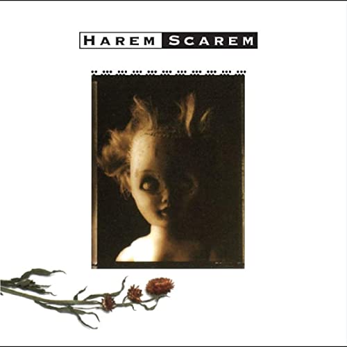 Album cover: doll’s face partially obscured in shadow with red flowers.