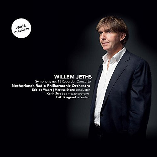 Man in suit on dark background, classical music CD cover with text and details.