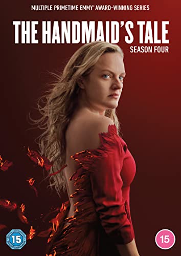 DVD cover for "The Handmaid's Tale" Season 4, featuring a woman in red.