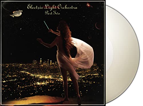 Electric Light Orchestra Part Two vinyl record with woman and city cover.