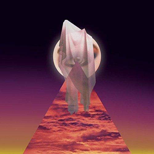 The image depicts a vinyl record cover featuring a surreal, abstract figure. #### Alt text: "Vinyl record cover with abstract figure and cloudy triangle against a dark background."