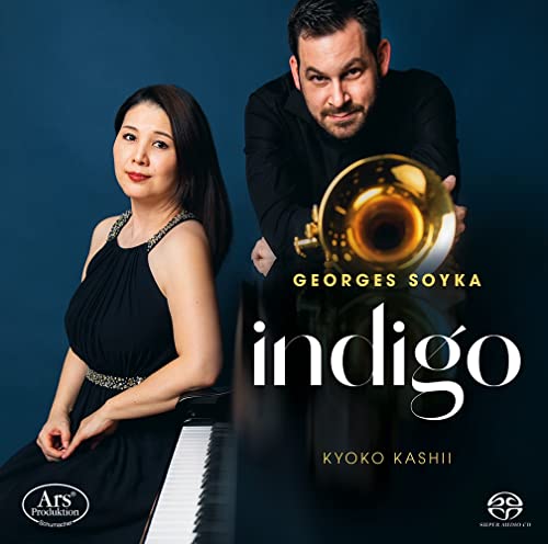 CD cover featuring Georges Soyka with a flugelhorn and Kyoko Kashii.