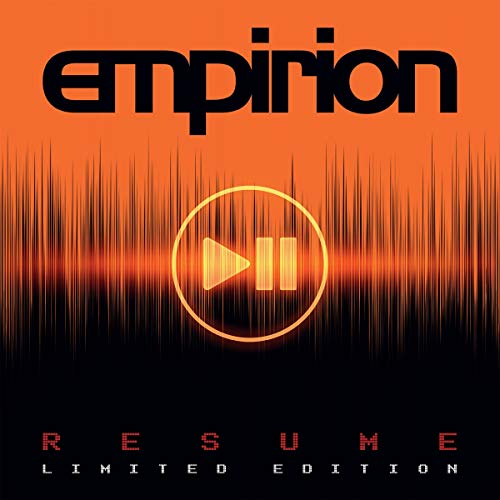CD cover for Spitfire’s “Resume” with orange and black equalizer graphic.