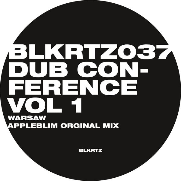 Black vinyl record label with white text: "Dub Conference Vol. 1".