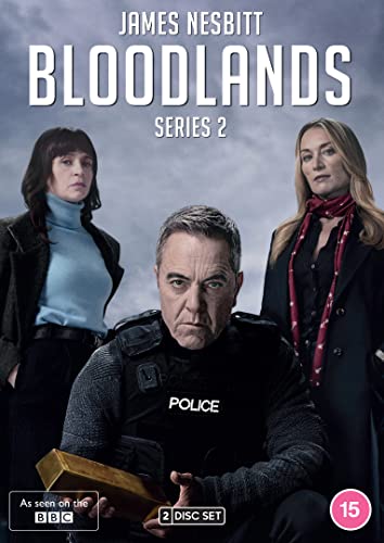 Bloodlands Series 2 DVD cover featuring James Nesbitt and two women.
