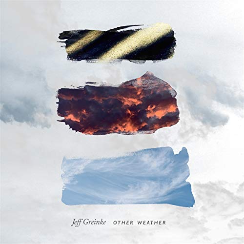 CD cover with abstract brushstrokes in blue, red, and gold tones.