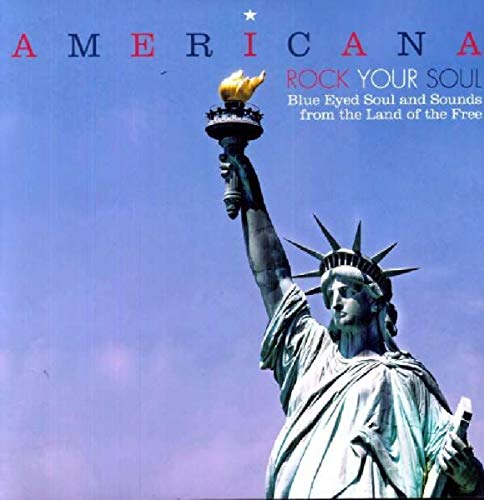 Statue of Liberty against a blue sky with album title "Americana".