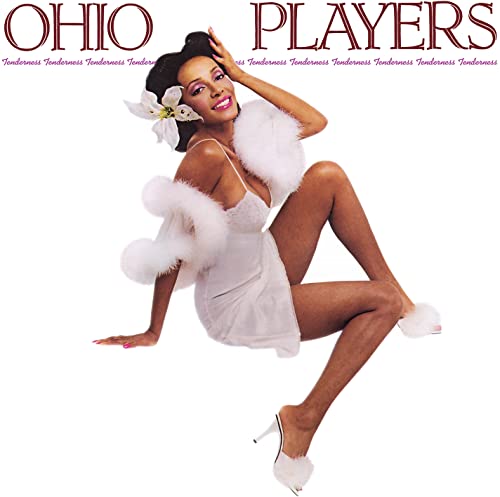 Album cover for Ohio Players’ “Tenderness” featuring a woman in white fur.
