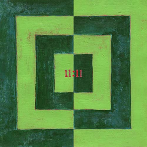 CD cover for Pinegrove’s “11:11” with abstract green and yellow squares.