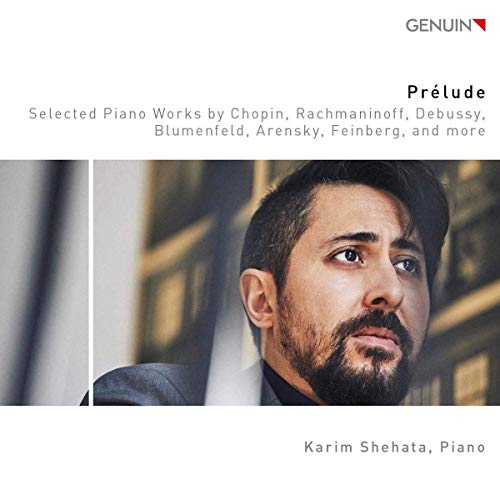 CD cover featuring pianist Karim Shehata, with text listing composers.