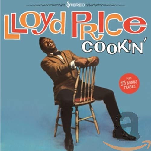 Album cover for Lloyd Price’s “Cookin’”, featuring a portrait of the artist.