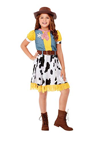 Smiffys 71075M Western Cowgirl Costume, Girls, Blue, M - Age 7-9 years