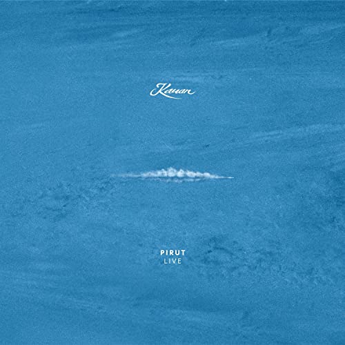 CD cover for Kauan’s “Pirut Live” with a blue, textured background.
