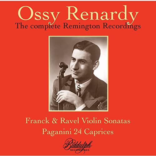 CD cover featuring violinist Ossy Renardy in a portrait with his violin.
