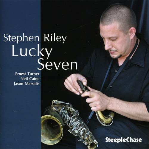 CD cover featuring jazz musician Stephen Riley with a trumpet.