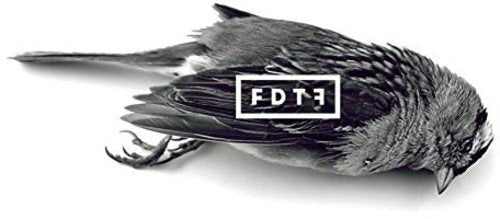 Black and white image of a dead bird with text overlay.