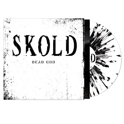 Skold "Dead God" vinyl record with black and white splatter design.