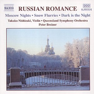 CD cover with snowy bridge and church, featuring 'Russian Romance' and artist names.