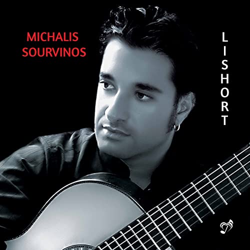CD cover featuring portrait of guitarist Michalis Sourvinos with his instrument.