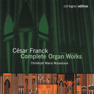 CD cover for César Franck’s Complete Organ Works, featuring organ pipes.