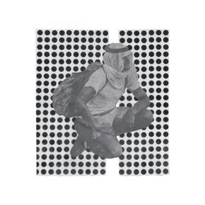 Black and white album cover featuring a person in a head covering.