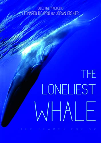 Blue underwater view of a whale with documentary title text.