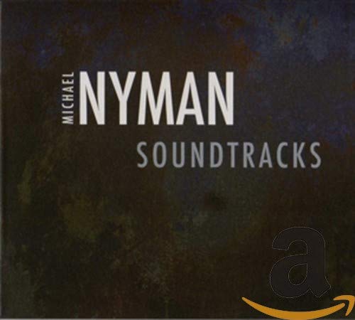 CD cover for Michael Nyman soundtracks, dark background with white text.