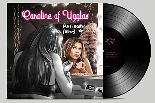 Vinyl record with album cover featuring a woman applying makeup at a vanity.