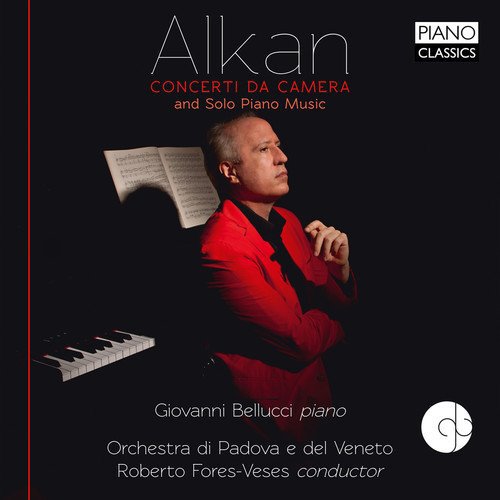 CD cover with a man in a red jacket and piano keys.