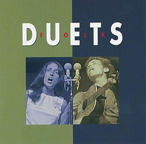 CD cover for “Folk Duets” featuring a black and white photo of two singers.