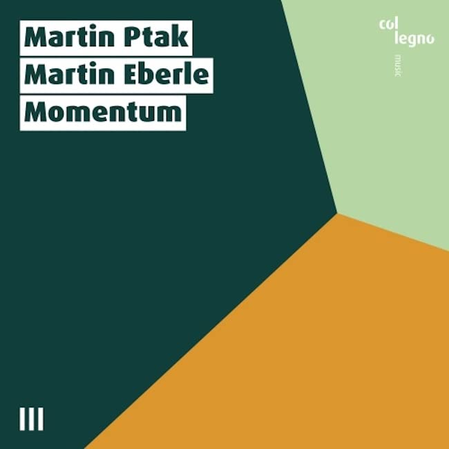 CD cover for "Momentum" by Martin Ptak and Martin Eberle, geometric design.