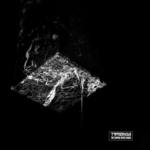 Black and white album cover featuring a fractured, marbled stone block.