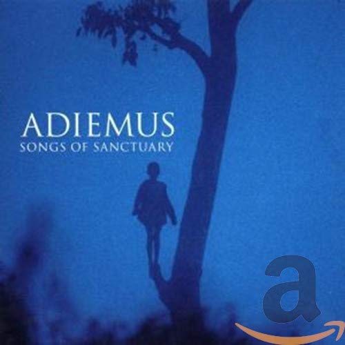 CD cover for "Adiemus: Songs of Sanctuary" with a silhouetted figure.