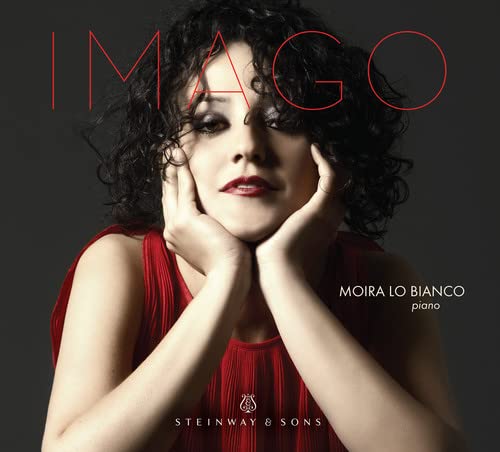 CD cover: portrait of pianist Moira Lo Bianco with red text "IMAGO".